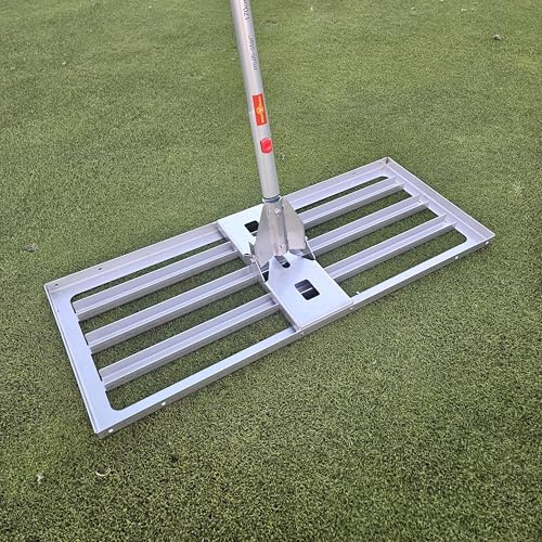 Edelstahl Rasenrakel L in 80cm Breite und Adapter für Wolf Systemaufnahme