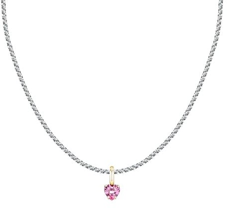 Morellato Collana Donna Cuore in Acciaio, Zirconi, Collezione DROPS, Regalo Donna - SCZ1355
