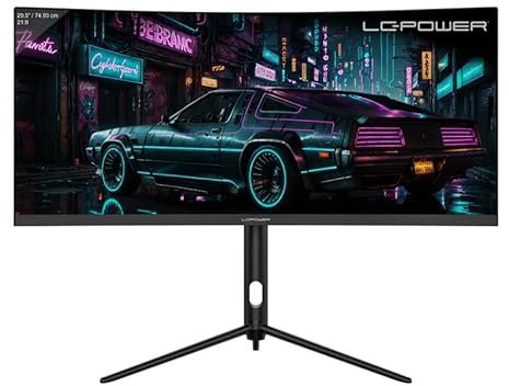 LC-POWER LC-M30UWFC Gaming Monitor EEK F (A - G) 74.9cm (29.5 Zoll) 2560 x 1080 Pixel 21:9 1 ms DisplayPort, HDMI®, Kopfhörer