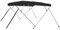 vidaXL Toldo Bimini de 4 Arcos, Capota Impermeable para Barco con Paredes Laterales, Cubierta para Barca, Protección contra Granizo Lluvia UV, Negro