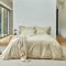 Christy 200TC Organic Super King Duvet Cover Set | Hazelnut Beige | 100% Certified Organic Cotton Bedding | Super Soft and Smooth Bed Linen