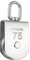 PATIKIL M75 Single Pulley Block, 304 Stainless Steel Heavy Wire Rope Hanging Wire Towing Wheel Lifting Crane Swivel Hook, Loading 750KG/1653LBS