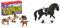 SCHLEICH 41432 Mini Shetty Familie, ab 5 Jahren & Horse Club 42457 4-TLG Turnier Reithengst Spielset - Realistische Pferde Figur
