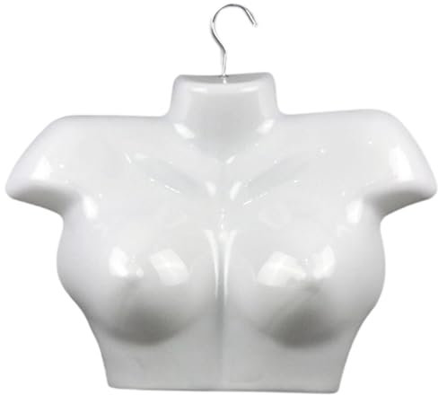 Dickly Weibliche Puppe Halbkörper Display Modell Weibliche Schaufensterpuppe Torso für Schmuck Display, Weiße Farbe