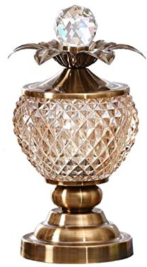 Florero Jarrones Jarrón de cristal con forma de bola de cristal, caja de almacenamiento de joyas, tarro de cristal transparente, adornos artesanales de Metal, jarrones de decoración del hogar, macetas