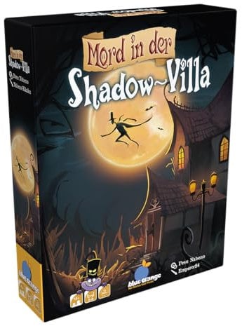 Blue Orange, Mord in der Shadow-Villa, Partyspiel, Deduktionsspiel, 3-8 Spieler, ab 10+ Jahren, 30 Minuten, Deutsch