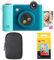KODAK Smile+ 2-in-1 Digital Instant Camera & Photo Printer Starter Bundle - Case + Zink 20pk Paper - 10MP, Rotating Lens - Blue