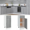 Myheimly Küchenschrank,Unterschrank Küche, Küchenmöbel, Küchenzeile,Standschrank Küche,Wandschränke,Aufbewahrungsschrank Unterschrank mit Schublade Grau Sonoma 30x46x81,5 cm