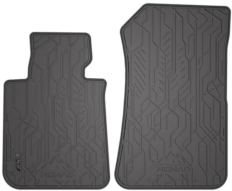 MOTOS Gummimatten vorne passend für BMW 1er F20 2011-2019 Hatchback, erste Sitzreihe Robuste und flexible Fussmatten Auto, kompatibel mit Befestigungssystem, Eingebaute Stopper, Praktische Ränder, Rut