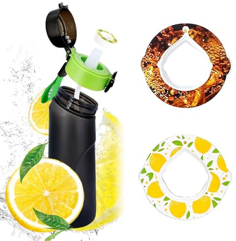 DEZP 2 Pièces Capsules De Saveur Gout Pods,Fruité Flavour Pods Pour Bouteille d'Eau,Bouteille Saveur Pods,Convient Pour Le Gymnase Et Les Cadeaux d'Extérieur(Arômes De Citron Et De Cola)