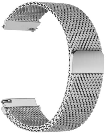 Milanese Metal 20mm Watch Strap for Samsung Galaxy Watch 7 6 5 4 44mm 40mm/4 6 Classic 47mm 43mm 46mm 42mm/5 Pro/FE Men/Women,Magnetic Band for Garmin Vivoactive 5 3 6/Forerunner 55 245 165/Venu sq 2