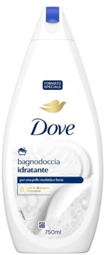 Dove Fuktgivande duschkräm, formel med Dermo-Naturlig Fuktgivande, med 1/4 Kräm, Dermatologiskt testad, Duschkräm Män och Kvinnor, 100% Återvunnen Flaska * 750 ml