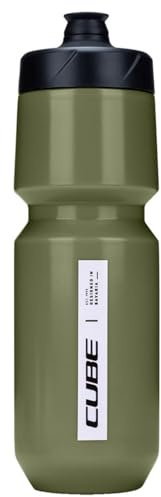 Cube Flow 750 Trinkflasche, Olive, 750 ml, LDPE-Kunststoff, Push-Pull-Ventil, BPA-frei, Spülmaschinenfest