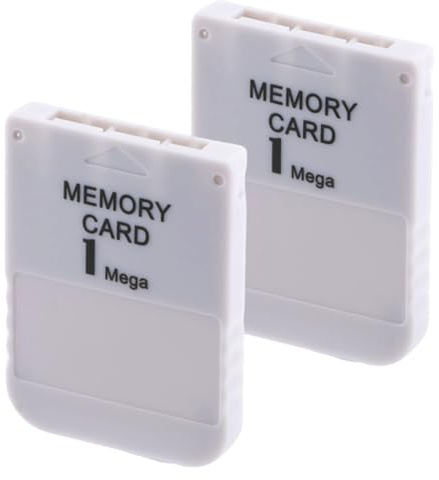 2pcs 1MB Memory Card Compatible for PS1 Game Console Fast Read Write,Game Saving Card Compatible with PS1 Classic Game Systems