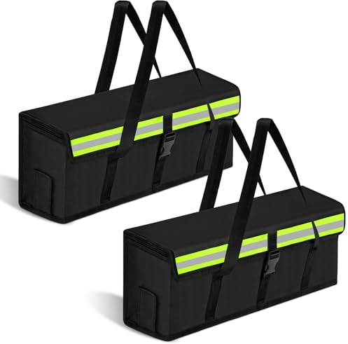 NUTKIT 2PCS Lipo Battery Safe Bag, Foldable Easy to Carry (49x15x15cm) | Fireproof Explosion-Proof lithium-battery safety Bag for Large Capacity Batteries, E-Bike Battery-bag for Charging Transport