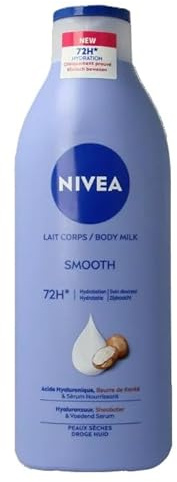 Nivea Body Milk 72H - Lote de 6 unidades de leche corporal suave (manteca de karité), 400 ml