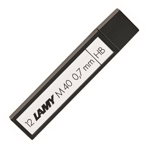 LAMY M 40 Mine 811 – Druckbleistift-Mine in Schreibfarbe schwarz und Minenhärte HB (12 Stück) - Strichbreite 0,7 mm
