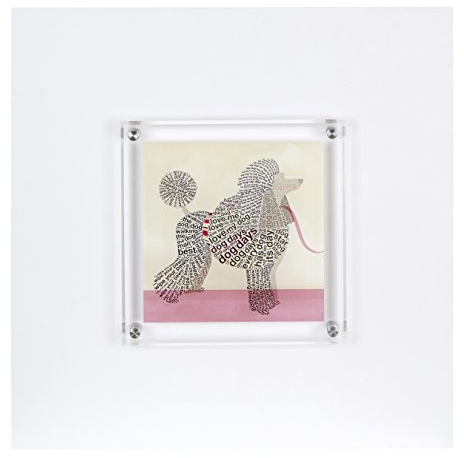 Premier Housewares Poodle Design Framed Wall Art
