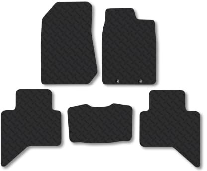 Isuzu D-Max (2012-2021) 3mm Rubber Car Mats | Tailored Fit Durable Floor Mats Full Coverage Protection Waterproof Accessories Easy Clean Anti Slip Made in the UK