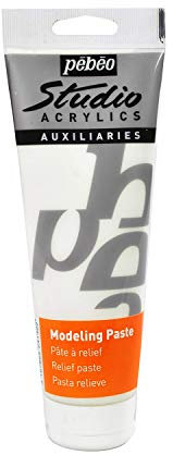 Pébéo – Modeling Paste Studio Acrylics – Pâte à Reliefs et Empâtements – 250 ml - Blanc