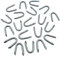 Merriway BH03721 Chiodo a U in Acciaio Anodizzato per Reti, Quantità 100 G, Bianco, 20 mm, Set di 100 Pezzi