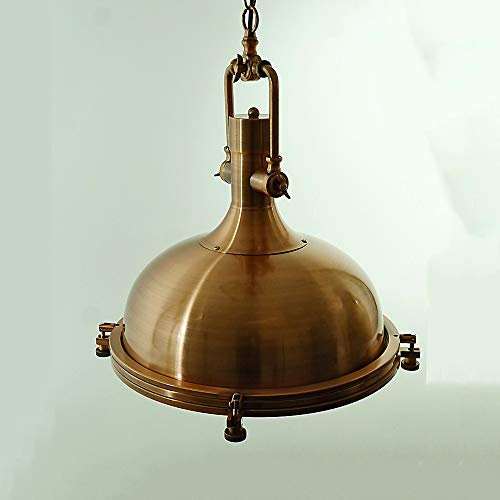 Dapo Leuchten Industrie-Retro-Pendel-Hänge-Leuchte-Lampe BRIAN antik kupfer E27 Decken-Küchen-Bar-Gastronomie-Leuchte-Lampe