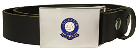 Knight Leicester City Football Club Leather snap fit Belt Black