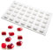 XiaoShenLu Chocolat Moulds- Silicone 3d Moule À Moule DIY Moule Jelly Pudding Dessert Moule À Bonbons, 35 Trous Forme Carrée, Blanc