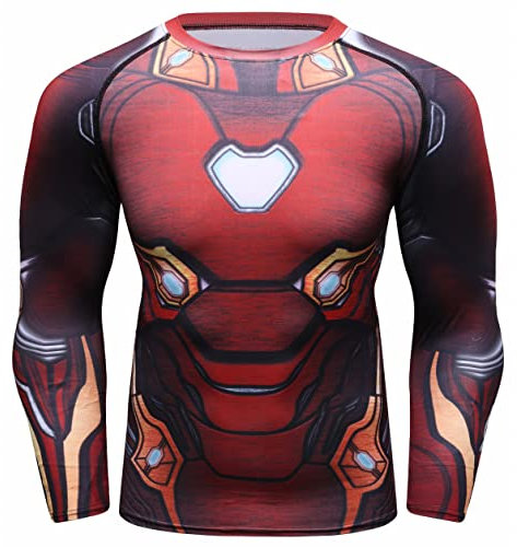 Cody Lundin Herren Bequeme Krieger gedruckt Fitness Sport im Freien Stil Langarm