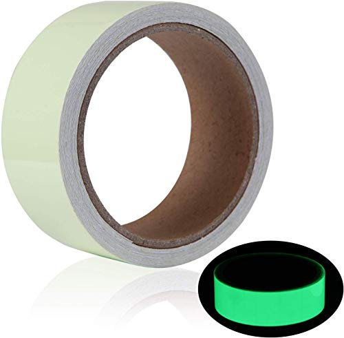 GTIWUNG Glow in the Dark Tape, Ruban Autocollant Fluorescent, Ruban Adhésif Lumineux Vert Brillant Phosphorescent de Sécurité, Amovible, Imperméable à L'eau, Photoluminescent, 5Mx3CM