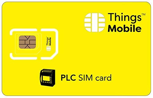 SIM-Karte für PLC -Things Mobile – mit weltweiter Abdeckung und GSM/2G/3G/4G LTE Multi-Netz, ohne Festkosten, ohne Fälligkeit, mit wettbewerbsfähigen Tarifen und mit 10 € Guthaben inklusive