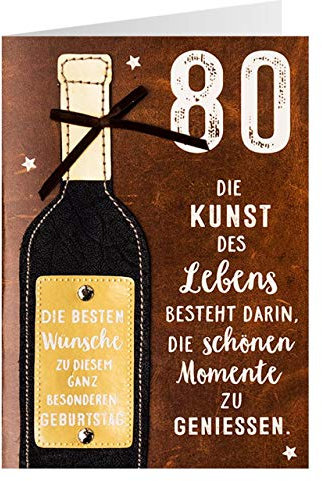 Karte 80 Jahre - Geburtstagskarte 07