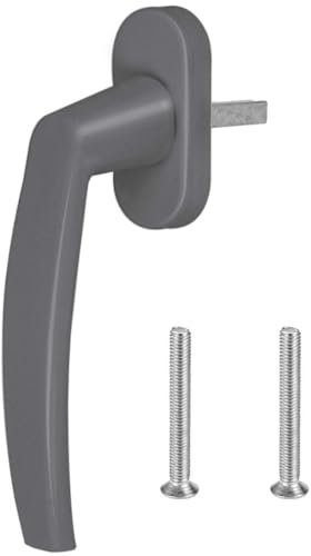 Premium Aluminium Fenstergriff Victory - Kunststoff Sockel, Farbe:Titan, Stiftlänge:35mm