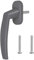 Premium Aluminium Fenstergriff Victory - Kunststoff Sockel, Farbe:Titan, Stiftlänge:35mm