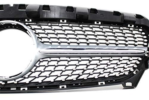 Kühlergrill Waben Aufkleber Dekor Zubehör Diamantgrill Urban Auto Autoaufkleber (Chrom Silber, W117 (K051))