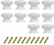 10PCS Drawer Knob Pull Handle White Wooden Cabinet Knobs for Home Office Kitchen Cupboard Dresser DIY