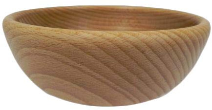 Wooden World – Wooden Decorative Fruit and nut Bowl – Rustic Style Natural Beech Wood Serving Bowl for Snack – 12 cm