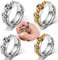 Youery 4 Stück Fingerringe Flaschenöffner，Tragbare Kettenringe Korkenzieher Werkzeug Kreatives Geschenk Drehbare Kette Titan Stahlring（8 mm，Zwei Farben und Größen）