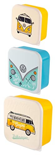 Puckator VW T1 Surf Adventure Lunchboxen, 3 Stück