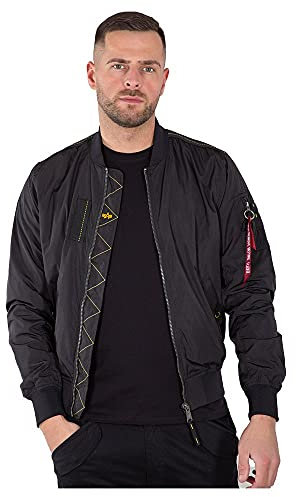 ALPHA INDUSTRIES Herren MA-1 Parachute Bomberjacke, Black, XL
