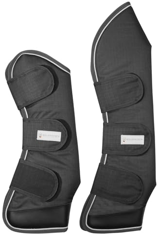 WALDHAUSEN Transportgamaschen Comfort Line, schwarz/weiß, Pony | Farbe: schwarz , Größe: Pony