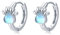 Mondstein Ohrstecker 925 Sterling Silber Hundepfoten Ohrringe Hoop Hunde Ohrringe Hypoallergener Ohrring Pfoten Ohrringe Schmuck Geschenke für Kinder Damen (Hoop Hunde Ohrringe)