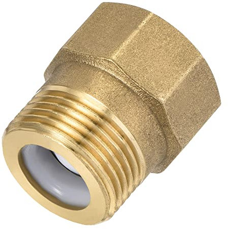 sourcing map Rückschlagventil aus Messing, G3/4 Außengewinde, 30 x 33 mm, Rückflussverhinderung für Wasser, Benzin, Kraftstoffleitung