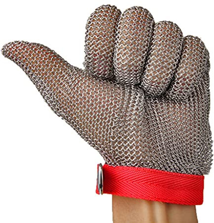 Guanti Antitaglio Guanti Regolabili a Taglio Resistenti al Taglio, Adatti for Cucina, macellazione, Avventura all'aperto, Motosega (Size : 1pcs/M)