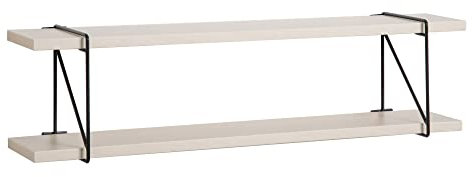 Wandregal mit Regalträger, Regalboden Breite 60, 80 o. 100cm wählbar, T13,8xH1,8cm, Hängeregal versch. Farben Büroregal Wandboard Bücherregal Regal Büro, Laden, Flur (Breite 60cm, Ahorn)