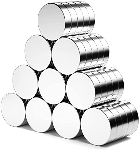 50 Stück Kühlschrankmagnete, Whiteboard Magnete zum Basteln - Runde Büromagnete für Kühlschrank - 8 x 3 mm