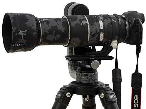 Rolanpro ROLANPRO wasserdichte Objektivabdeckung für Canon RF 100–500 mm F/4,5–7,1 L ist USM Camouflage-Regenschutz, #18, Dunkelbraun