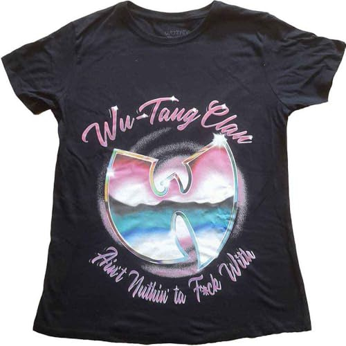 Wu-Tang Clan T Shirt Ain't Nuthing Ta F' Wit Official Womens Skinny Fit Black