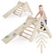 MAMOI® Kletterbogen mit rutsche, Kletterdreieck, Baby Klettern, Klettergerüst aus Holz, Holzbogen für Kinder, Klettergerüst Indoor ab 1 Jahr 2/3 Jahre