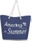 normani Strandtasche Schultertasche Handtasche Umhängetasche mit Sommer Design und großem Volumen Farbe Amazing Summer Blue